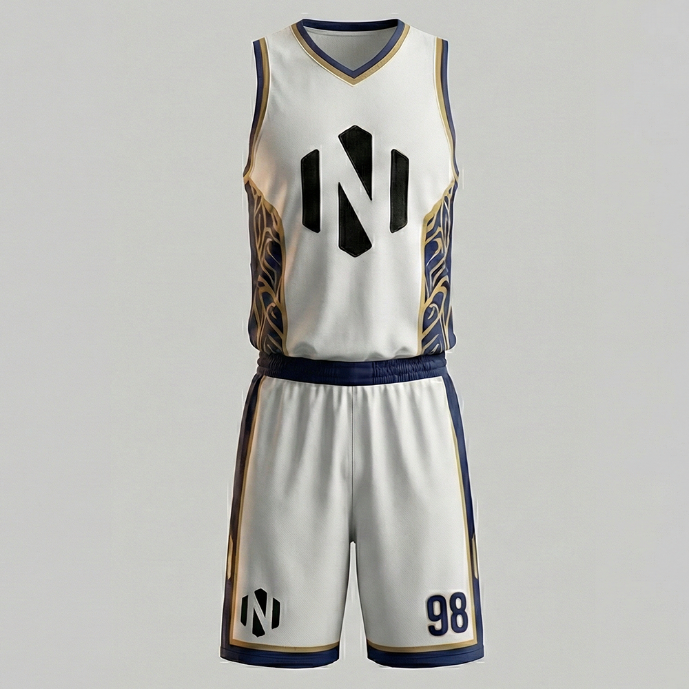 Nexxus Sovereign Basketball Uniform Set (Royal White & Gold)