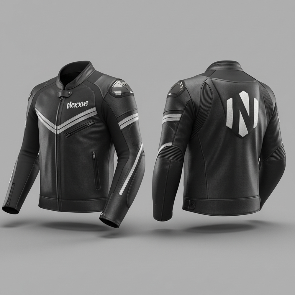 Nexxus Stealth-Rider Custom Men’s Premium Motorbike Protective Jacket (Elite Matte Black High-Impact Cordura & Mesh Racing Armor)