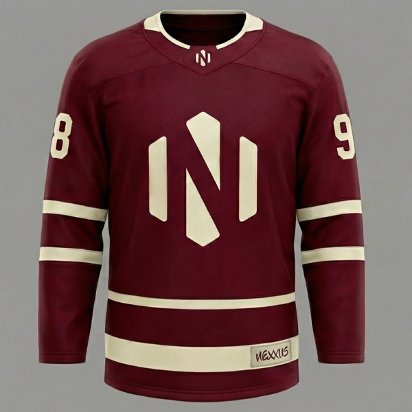 Nexxus Heritage Pro-Series Custom Ice Hockey Uniform Kit (Premium Classic V-Neck Jersey & Heavy-Duty Padded Protective Pants Set)
