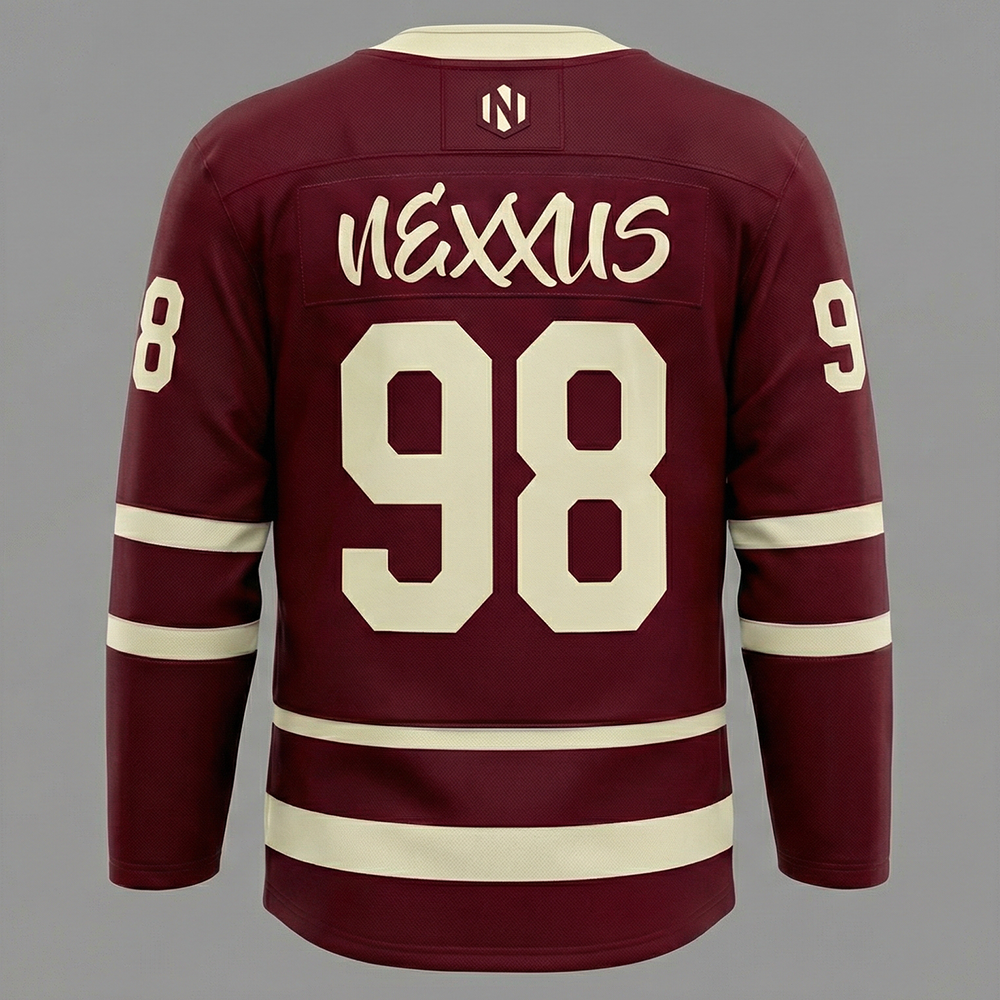 Nexxus Heritage Pro-Series Custom Ice Hockey Uniform Kit (Premium Classic V-Neck Jersey & Heavy-Duty Padded Protective Pants Set)