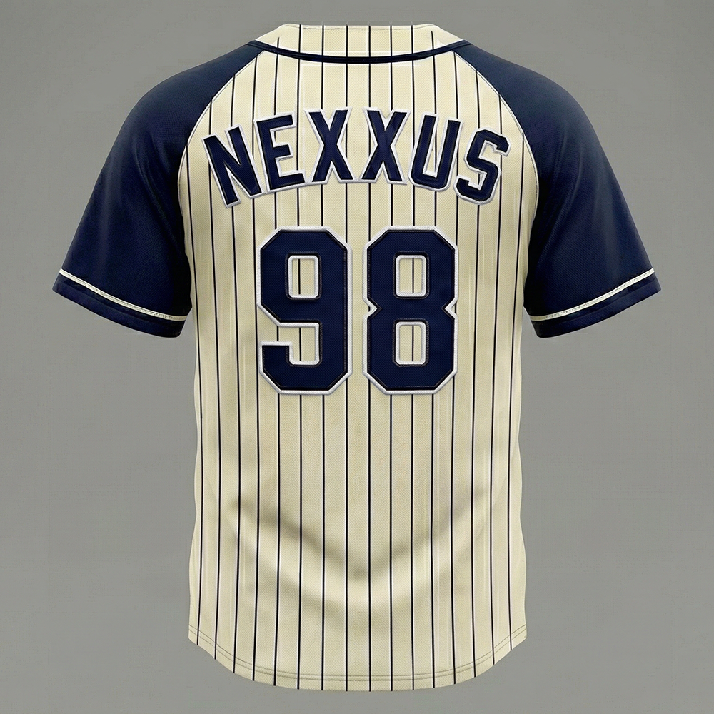 Nexxus Legacy Pinstripe Baseball Jersey (Cream & Navy)