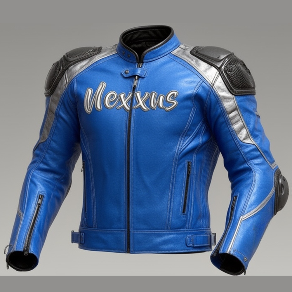 Nexxus Cobalt-Rider Custom Men’s Premium Motorbike Protective Jacket (Elite Royal Blue High-Impact Cordura & Mesh Racing Armor)