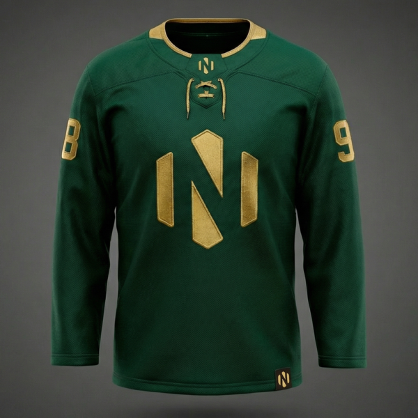Nexxus Sovereign Gold-Edition Custom Ice Hockey Uniform Kit (Premium Lace-Up Pro-Jersey & Heavy-Duty Padded Protective Pants Set)