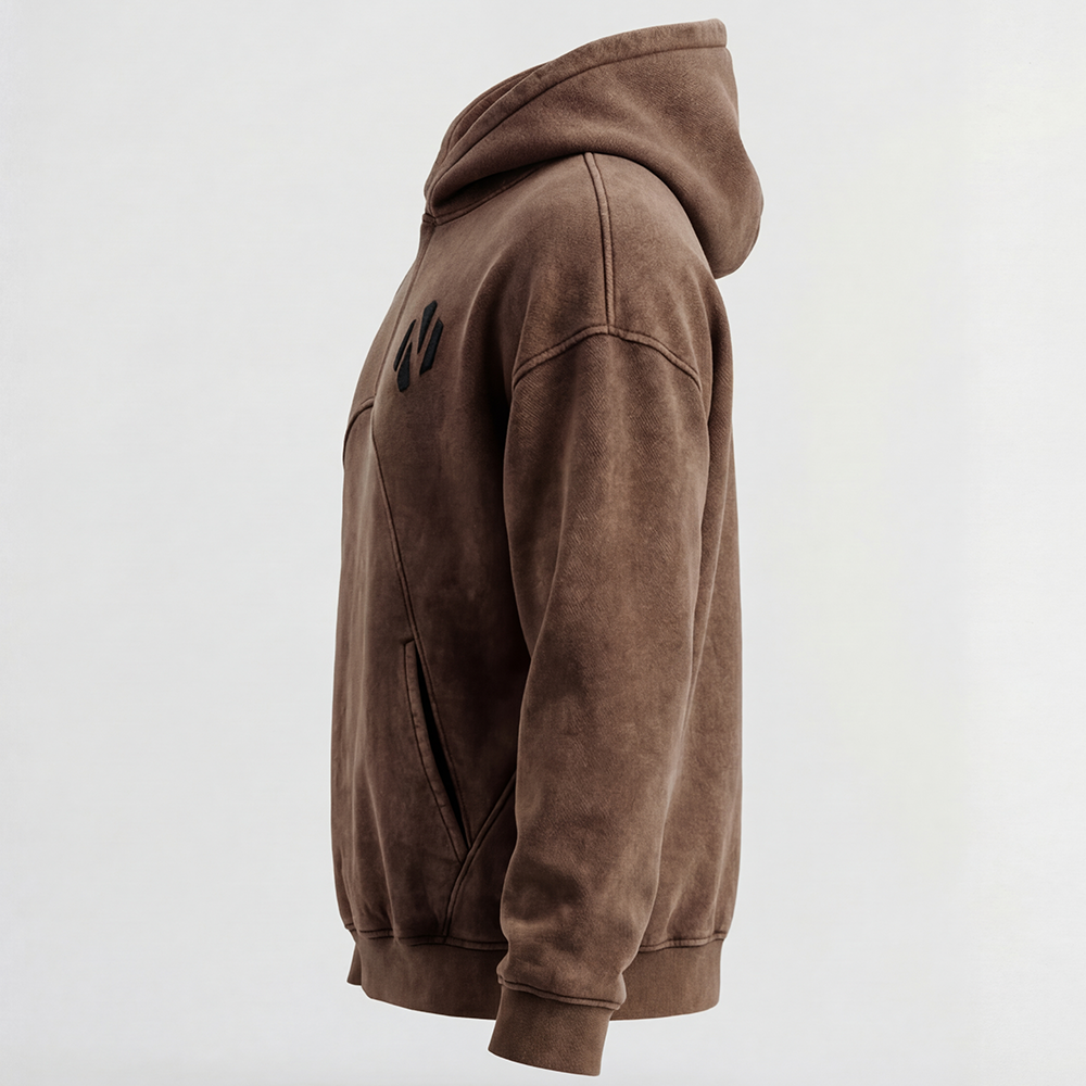 Nexxus Crimson-Fade Custom Heavyweight Streetwear Hoodie (Premium Mineral-Washed Drop-Shoulder Oversized Hooded Sweatshirt)