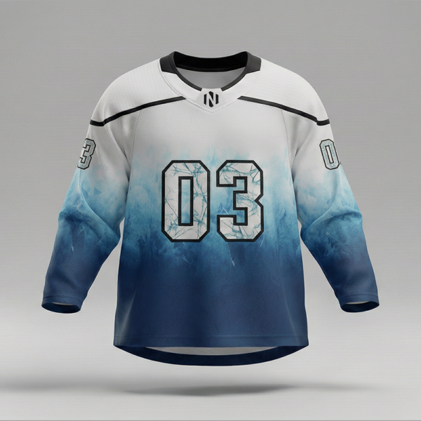 Nexxus Arctic Aurora Custom Ice Hockey Uniform Kit (Sublimated Gradient V-Neck Jersey & Matching Heavy-Duty Protective Hockey Pants Set)