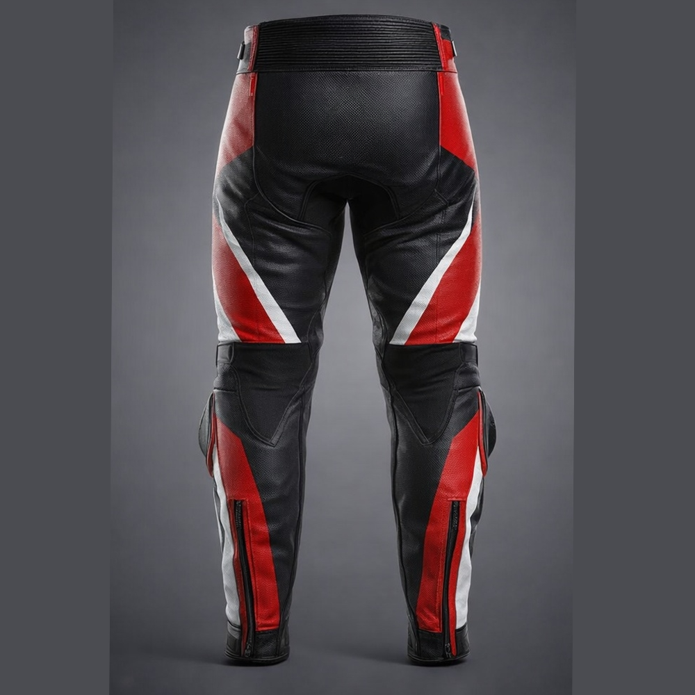 Nexxus Apex-Torque V2 Custom Men’s Premium Motorbike Protective Pants (Elite Red, White & Black High-Impact Cordura Racing Trousers)