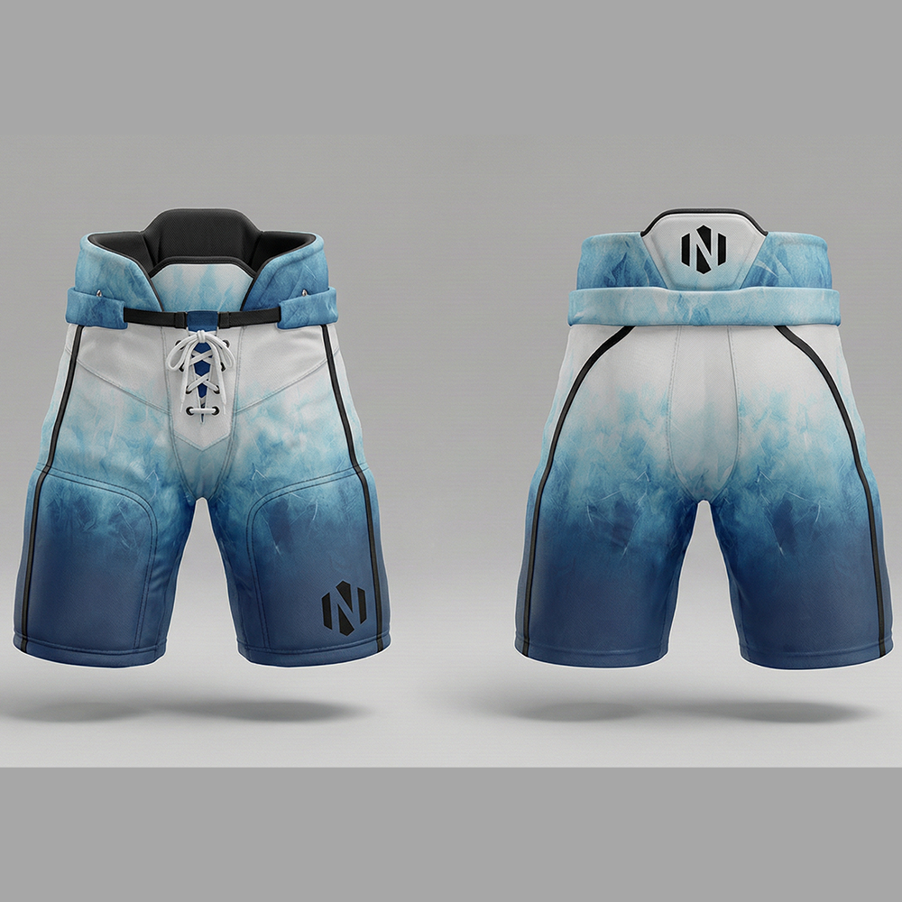 Nexxus Arctic Aurora Custom Ice Hockey Uniform Kit (Sublimated Gradient V-Neck Jersey & Matching Heavy-Duty Protective Hockey Pants Set)
