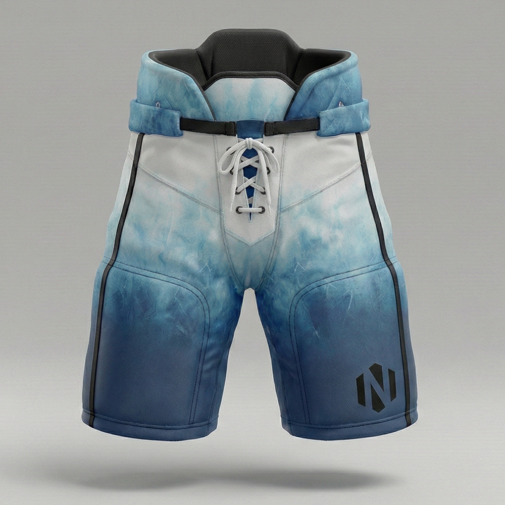 Nexxus Arctic Aurora Custom Ice Hockey Uniform Kit (Sublimated Gradient V-Neck Jersey & Matching Heavy-Duty Protective Hockey Pants Set)