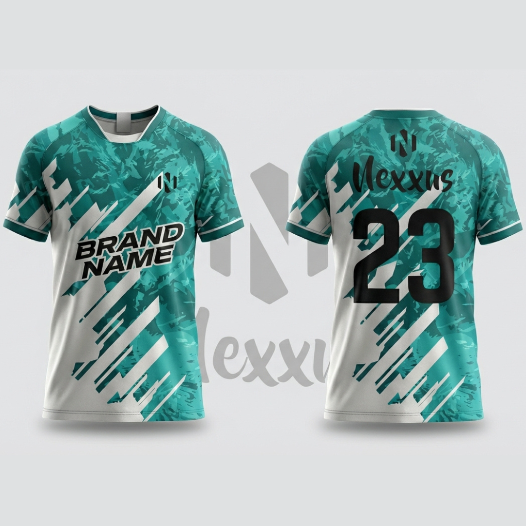 Nexxus Aero-Stripe Custom Soccer Uniform Jersey (Premium Sublimated Chest-Band Football Match Shirt)