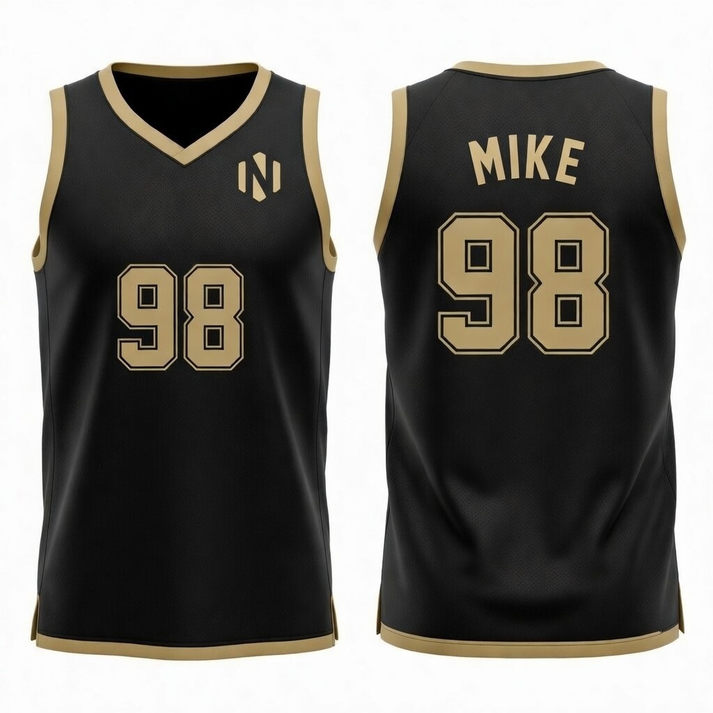 Nexxus Onyx Elite Basketball Jersey (Black & Gold Edition)