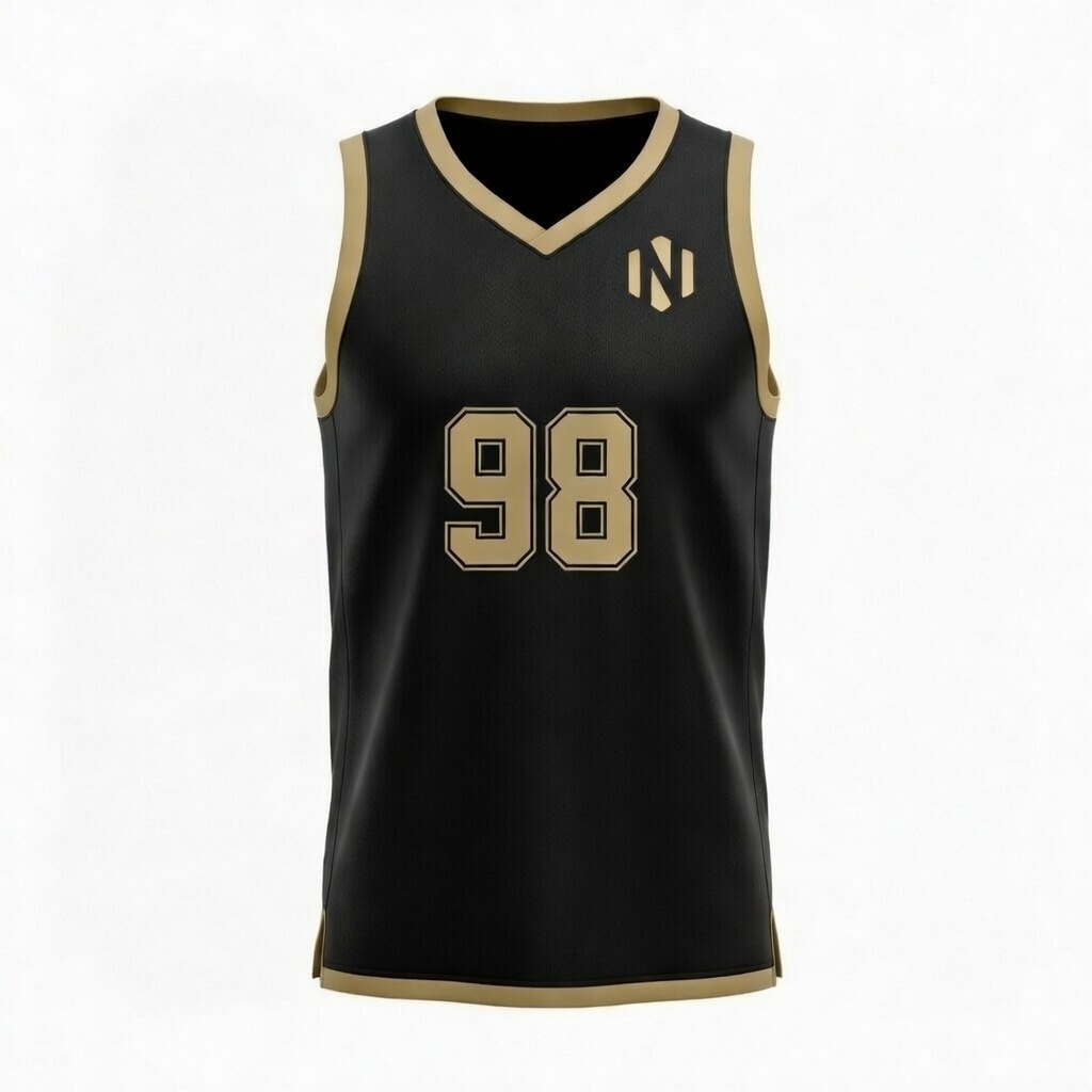 Nexxus Onyx Elite Basketball Jersey (Black & Gold Edition)