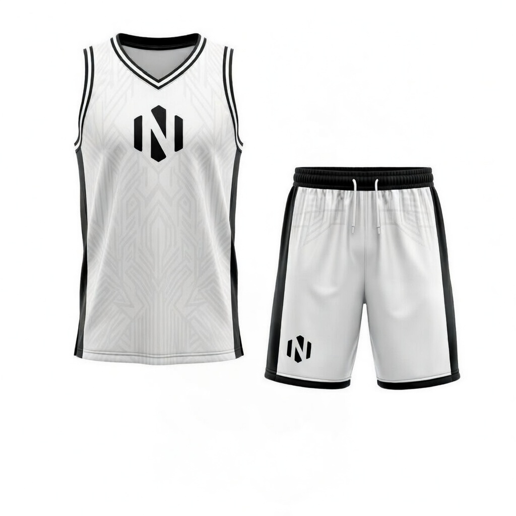 Nexxus Zenith Basketball Uniform Set (Classic White & Black)