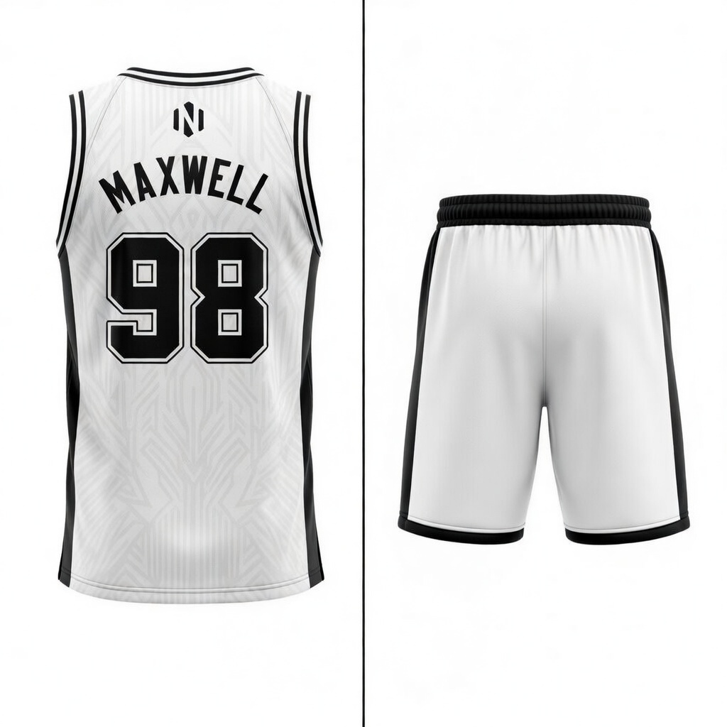 Nexxus Zenith Basketball Uniform Set (Classic White & Black)
