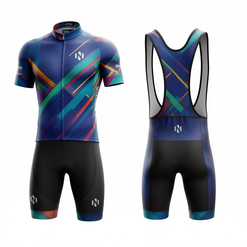 Nexxus Chroma Prism Aero-Dynamic Custom Cycling Bib Suit (Short-Sleeve Sublimated Jersey & High-Elasticity Compression Bib Shorts)