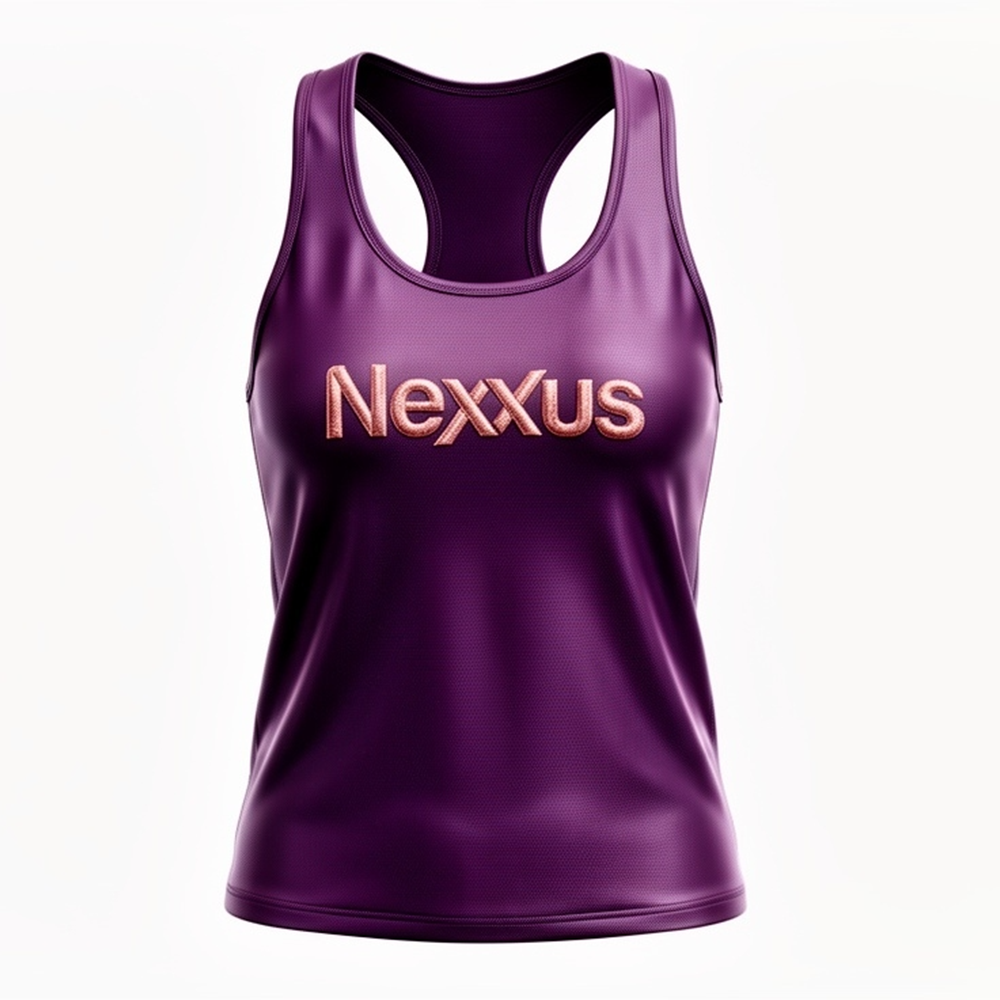 Nexxus Amethyst-Vent Custom Ladies' Premium Fightwear Tank Top (Elite Deep Violet Ergonomic Gym, Yoga, & Combat Training Racerback Singlet)