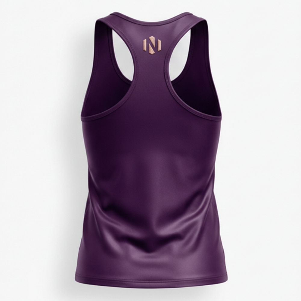 Nexxus Amethyst-Vent Custom Ladies' Premium Fightwear Tank Top (Elite Deep Violet Ergonomic Gym, Yoga, & Combat Training Racerback Singlet)