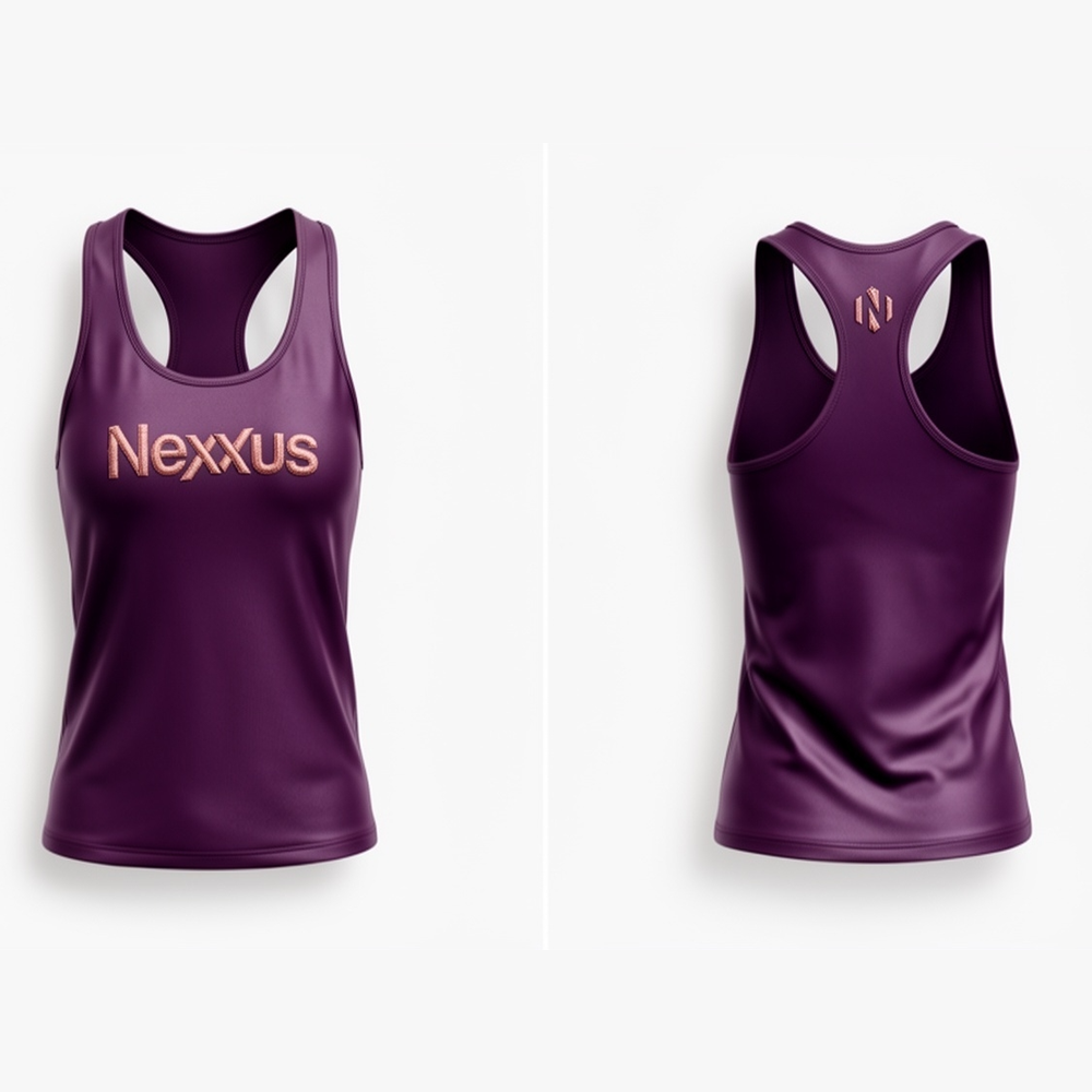 Nexxus Amethyst-Vent Custom Ladies' Premium Fightwear Tank Top (Elite Deep Violet Ergonomic Gym, Yoga, & Combat Training Racerback Singlet)