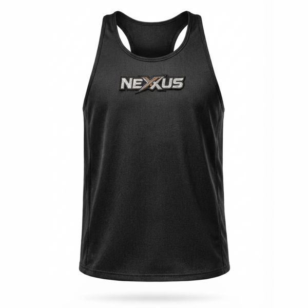 Nexxus Stealth-Vent Custom Men’s Premium Fightwear Tank Top (Elite Matte Black & Charcoal Lightweight MMA Training & Boxing Singlet)