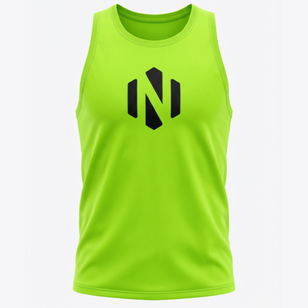 Nexxus Aero-Pure Custom Men’s Premium Fightwear Tank Top (Elite Clean Minimalist Neon Green Lightweight Training Singlet & Gym Wear Top)
