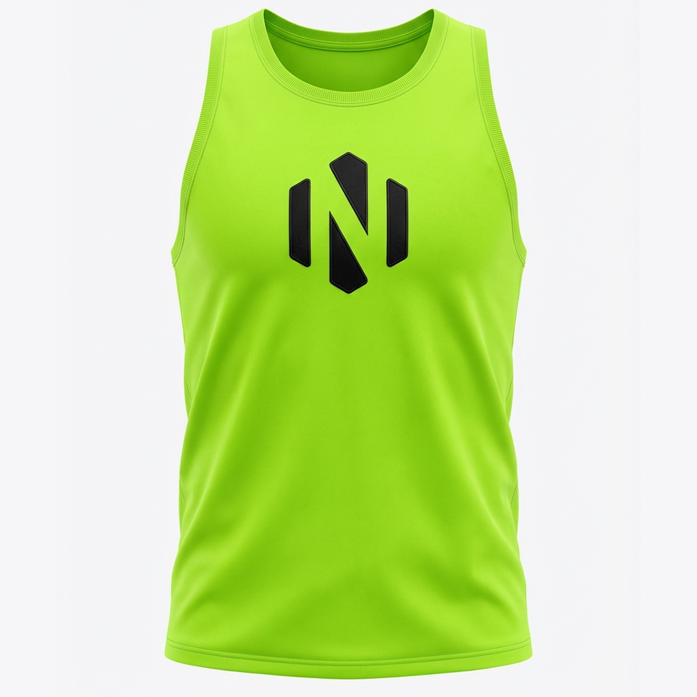Nexxus Aero-Pure Custom Men’s Premium Fightwear Tank Top (Elite Clean Minimalist Neon Green Lightweight Training Singlet & Gym Wear Top)