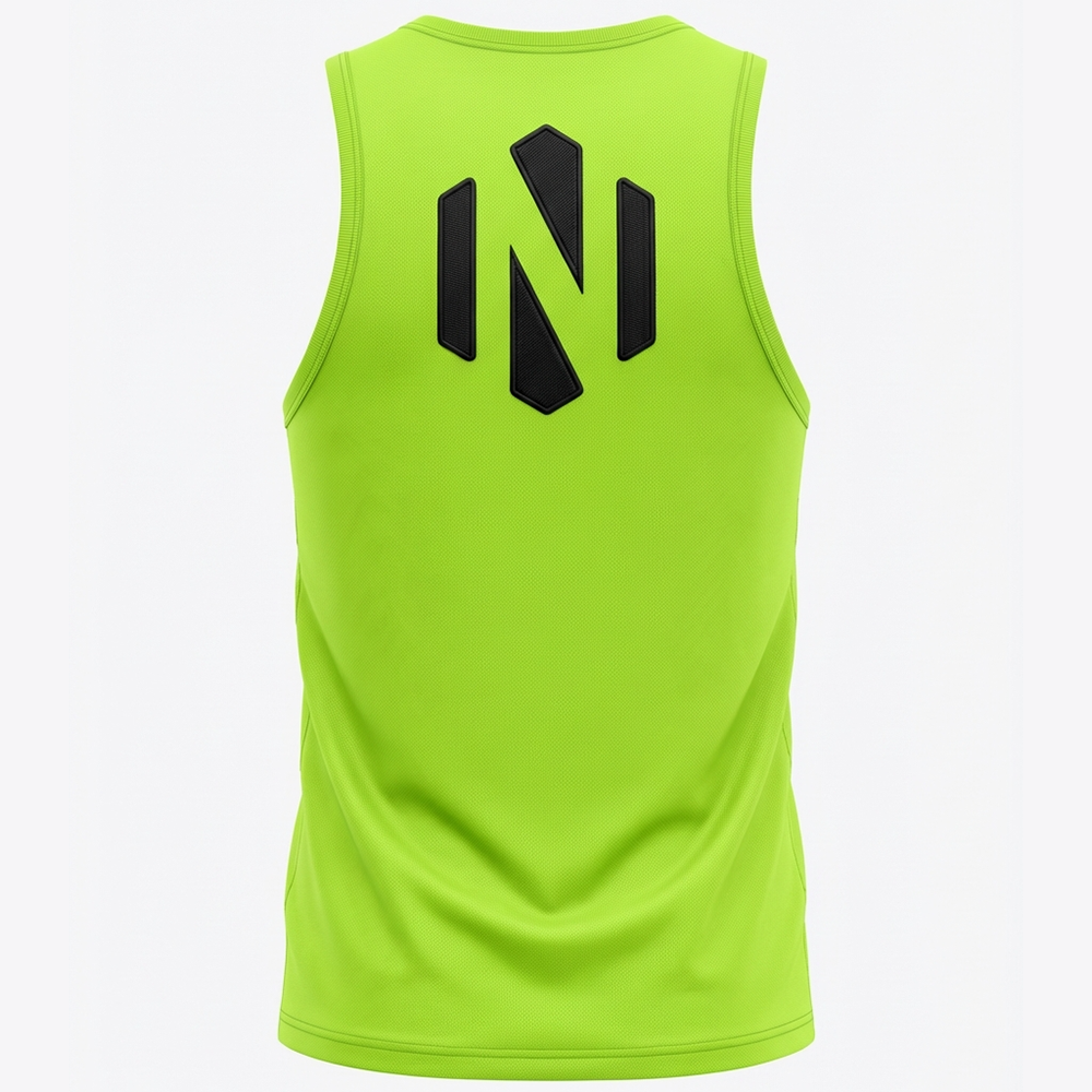 Nexxus Aero-Pure Custom Men’s Premium Fightwear Tank Top (Elite Clean Minimalist Neon Green Lightweight Training Singlet & Gym Wear Top)