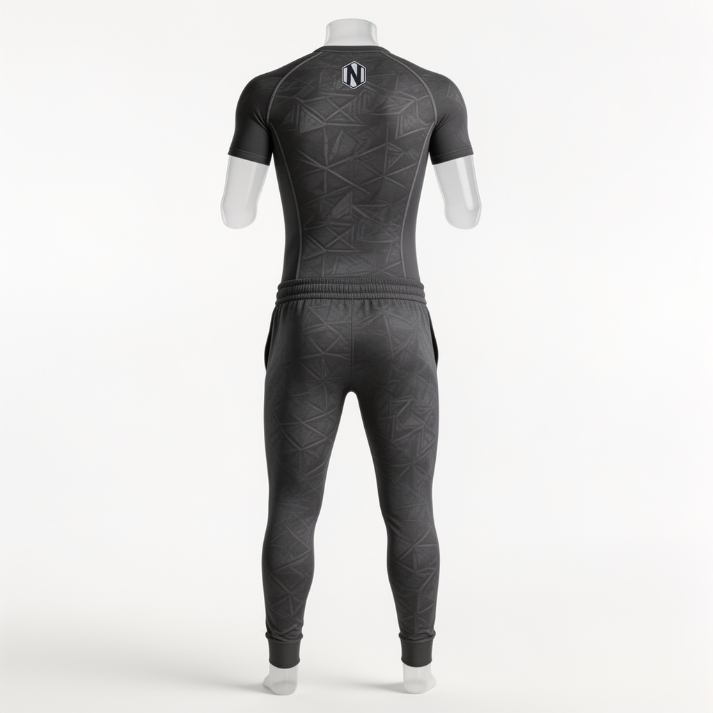 Nexxus Iron-Pulse Custom Men’s Premium Gym Wear Set (Elite Engineering Moisture-Wicking Performance Compression Top & Training Tights Set)