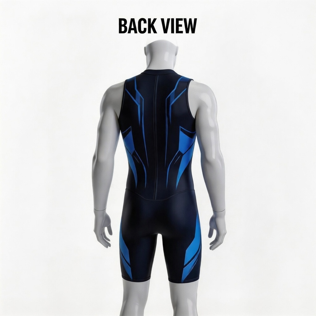 Nexxus Kinetic Stream Custom Zippered Swimsuit (Professional Sleeveless Front-Zip Water Sports Performance Bodysuit