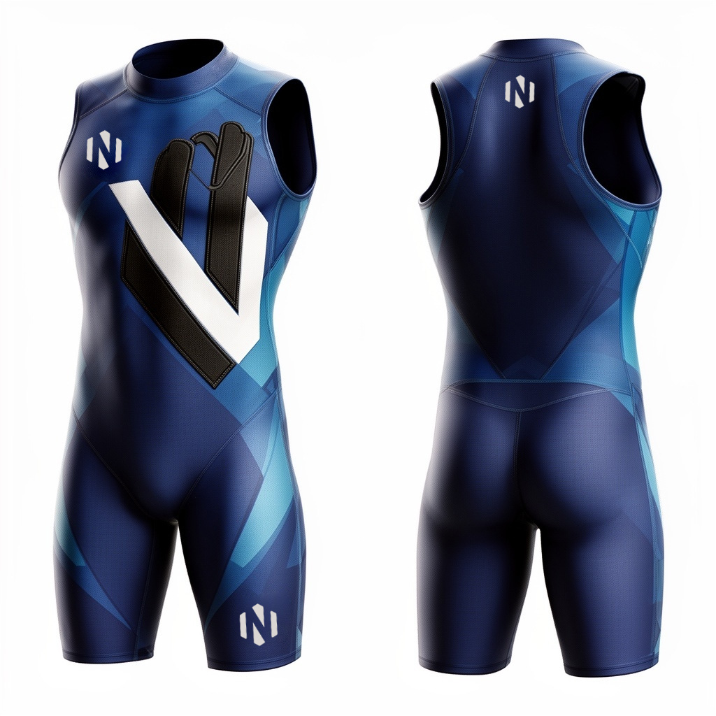 Nexxus Carbon-Grid Custom Sleeveless Swimskin (Premium Front-Zip Pro-Racer Swimsuit & Triathlon Compression Bodysuit)