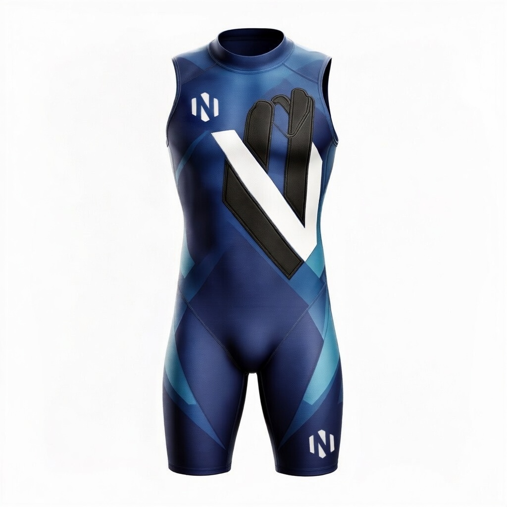 Nexxus Carbon-Grid Custom Sleeveless Swimskin (Premium Front-Zip Pro-Racer Swimsuit & Triathlon Compression Bodysuit)