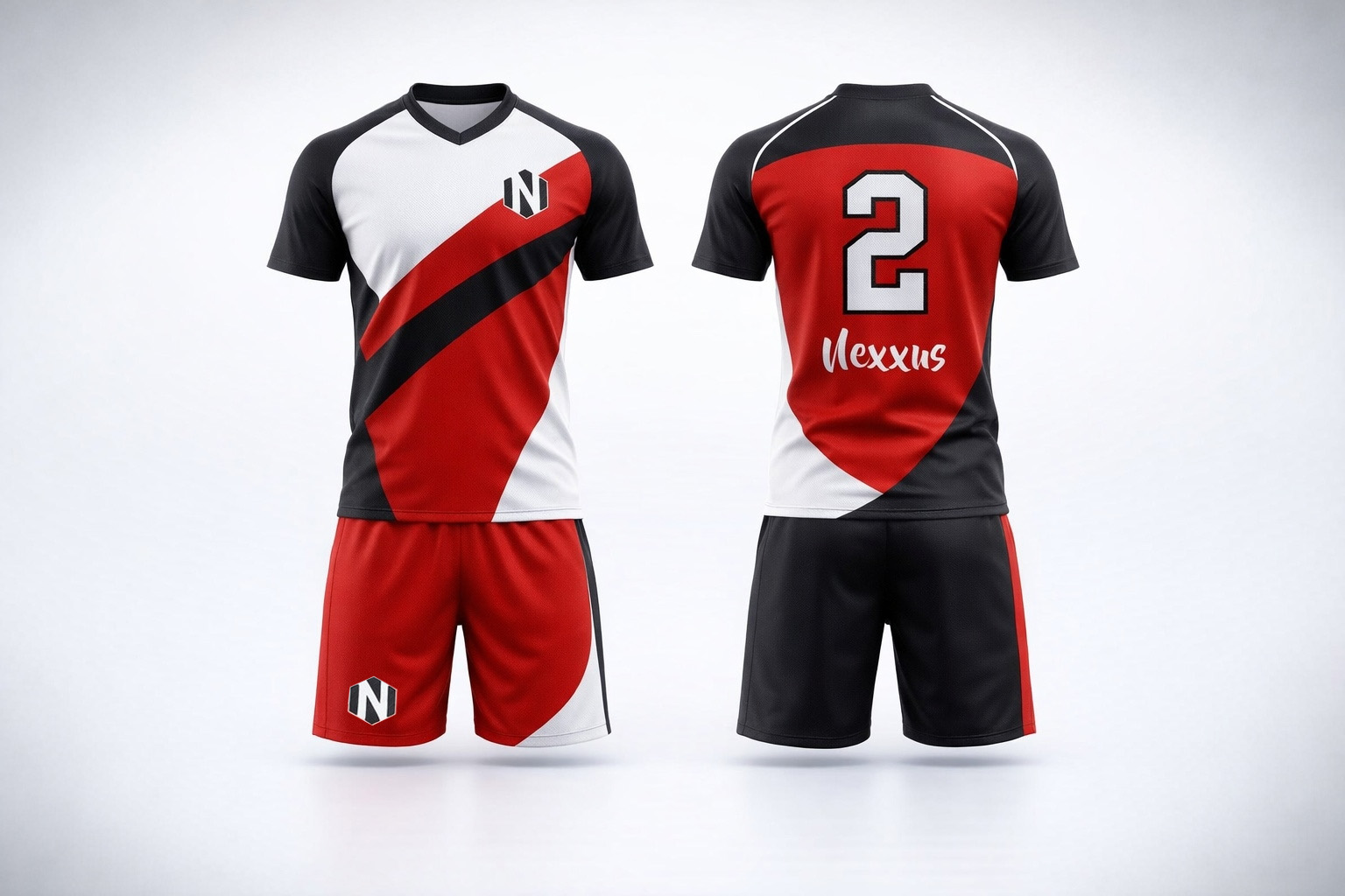 Nexxus Velocity Strike Custom Table Tennis Uniform Kit (Premium Breathable Short-Sleeve Jersey & Lightweight Athletic Shorts Set)