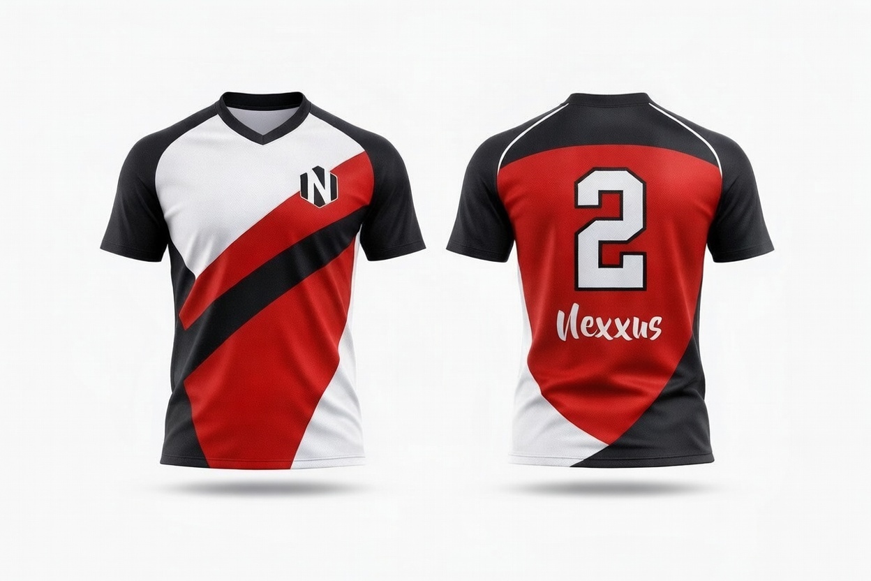 Nexxus Velocity Strike Custom Table Tennis Uniform Kit (Premium Breathable Short-Sleeve Jersey & Lightweight Athletic Shorts Set)
