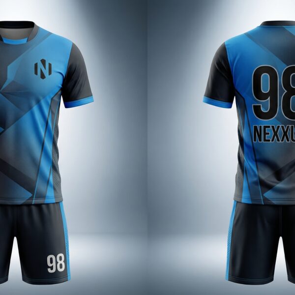 Nexxus Cyber-Pulse Custom Table Tennis Uniform Kit (Premium Sublimated Grid Jersey & High-Mobility Athletic Shorts Set)