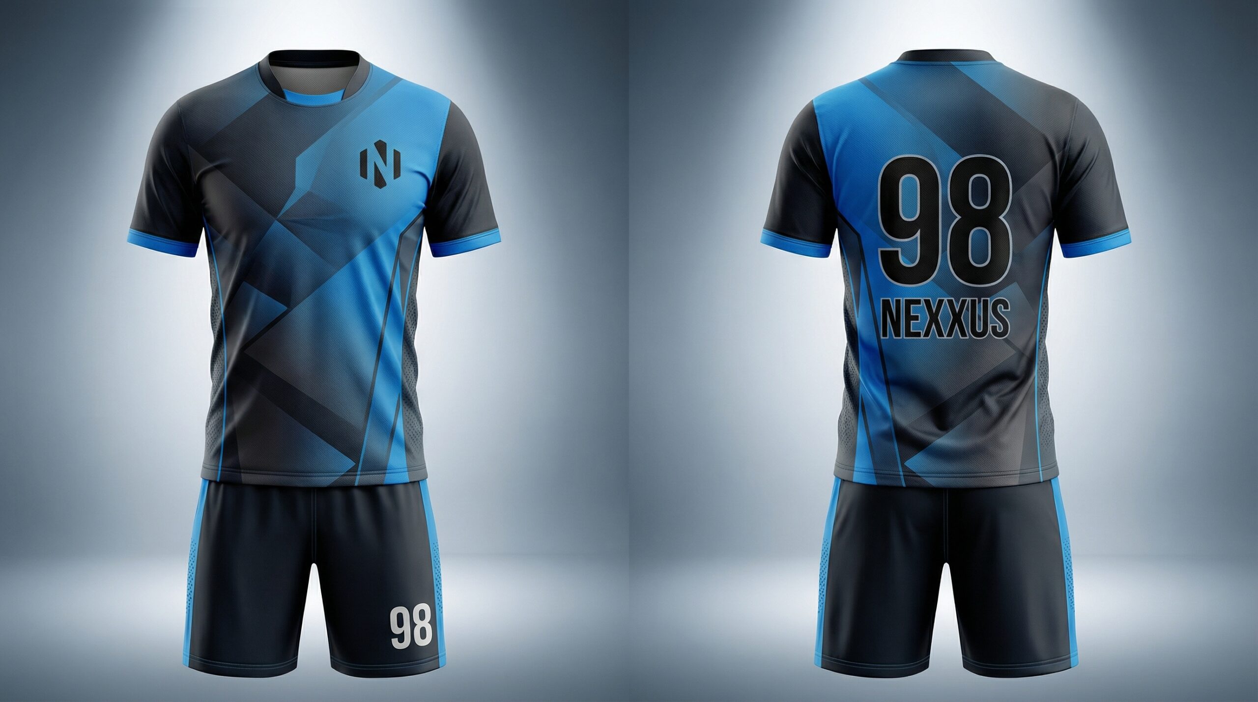Nexxus Cyber-Pulse Custom Table Tennis Uniform Kit (Premium Sublimated Grid Jersey & High-Mobility Athletic Shorts Set)