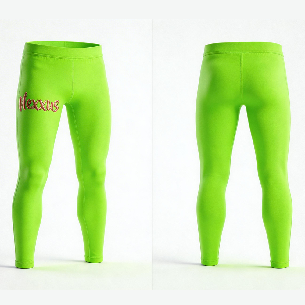 Nexxus Aero-Lock Custom Men’s Premium Grappling Tights (Elite High-Visibility Neon Green Compression BJJ Spats & MMA Training Tights)